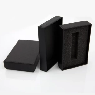 Caja de cartón para lápices de memoria - Negro