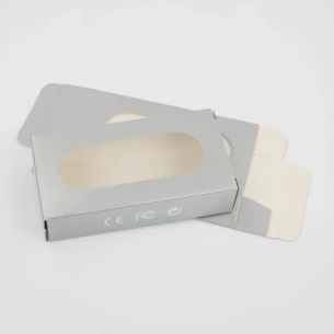 Caja de cartón para lápices de memoria - Plata