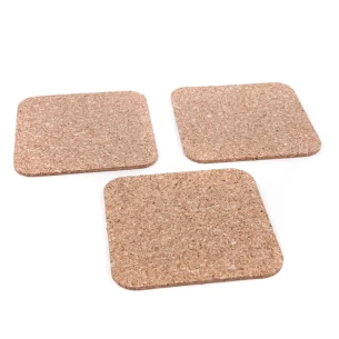 Posavasos cuadrados de corcho para tazas