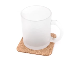 Posavasos cuadrados de corcho para tazas