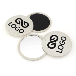 Espejo de paja de trigo acebo