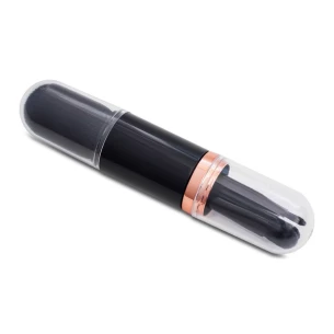 Pinceles de maquillaje en estuche Bella - Negro