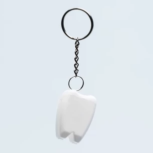 Toothy dental floss fob - Blanco