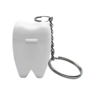 Toothy dental floss fob - Blanco