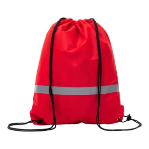 Bolsa de deporte con cinta reflectante - roja