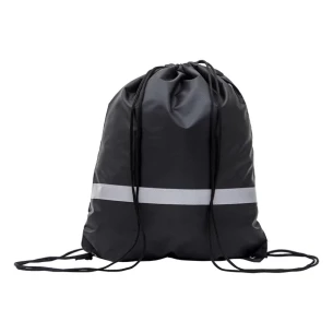 Bolsa de deporte con cinta reflectante - negra
