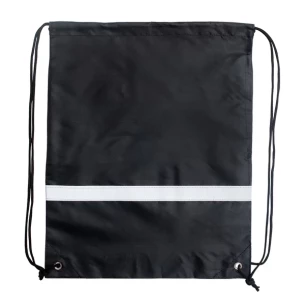 Bolsa de deporte con cinta reflectante - negra