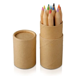 Set de 12 lápices de colores en tubo - Crudo