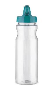Botella con pajita TRANCE - Azul