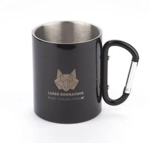 Taza CAMP con mosquetón - Negra