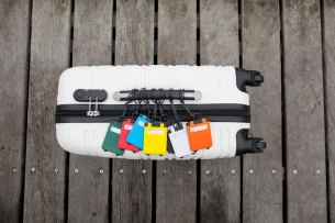 Etiqueta de equipaje - Rojo