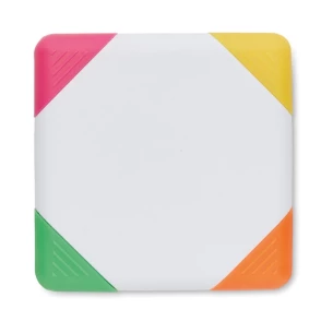 Marcador fluorescente cuadrado - SQUARIE - blanco