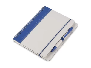 Cuaderno con renglón y bolígrafo REGALI - Azul marino