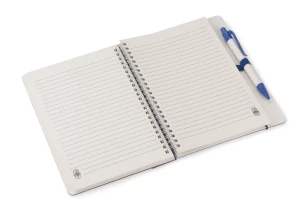 Cuaderno con renglón y bolígrafo REGALI - Azul marino