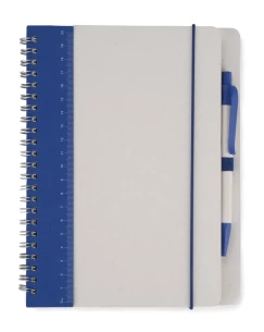Cuaderno con renglón y bolígrafo REGALI - Azul marino