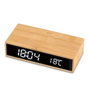 Cargador inductivo Conti con reloj y termómetro - Beige