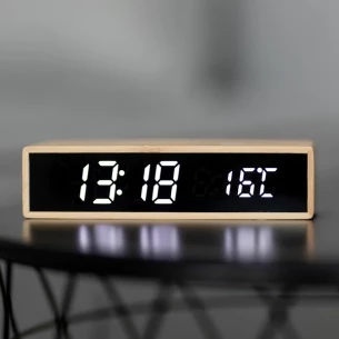 Cargador inductivo Conti con reloj y termómetro - Beige