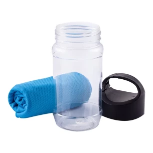 Toalla refrescante en botella Feel cool - Azul