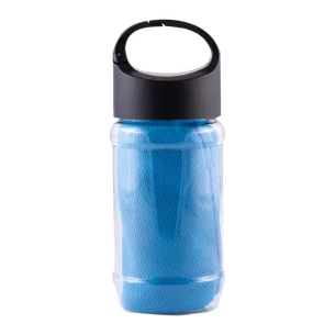 Toalla refrescante en botella Feel cool - Azul