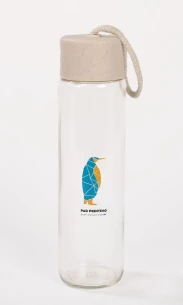 Botella de cristal SKINNY 350 ml - Natural