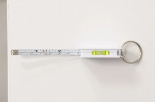 RIZO cinta métrica llavero 1 m - Blanco