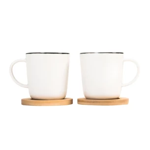 Lote de 2 tazas de cerámica Kerala - Blanco