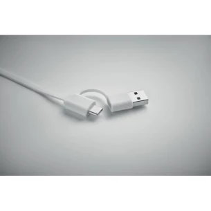 Cable de carga retráctil de 60 vatios - LINEA - Blanco
