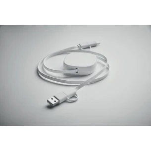 Cable de carga retráctil de 60 vatios - LINEA - Blanco