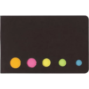 Juego de bloc de notas, notas adhesivas - Negro