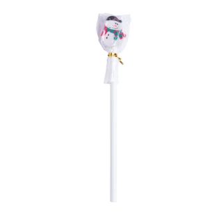 Lápiz de Navidad con goma de borrar - Blanco