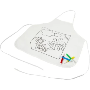 Delantal de cocina para colorear + rotuladores - Blanco
