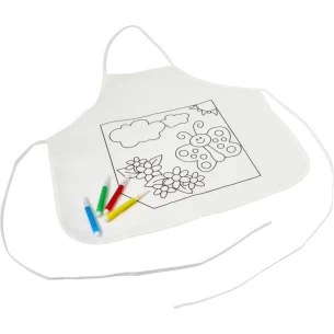 Delantal de cocina para colorear + rotuladores - Blanco