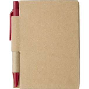 Bloc de notas Eco1 con bolígrafo - Rojo