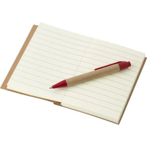 Bloc de notas Eco1 con bolígrafo - Rojo