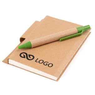 Bloc de notas Eco1 con bolígrafo - Verde