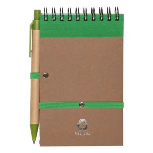 Bloc de notas Eco2 con bolígrafo - Verde