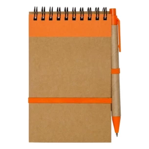 Bloc de notas Eco2 con bolígrafo - Naranja