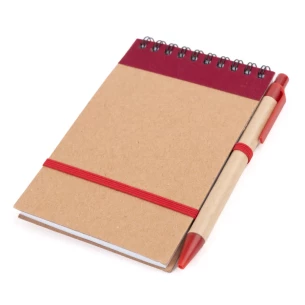Bloc de notas Eco2 con bolígrafo - Naranja