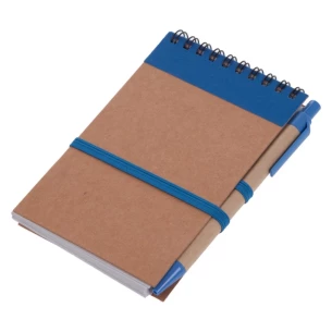 Bloc de notas Eco2 con bolígrafo - Azul
