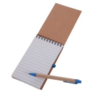 Bloc de notas Eco2 con bolígrafo - Azul