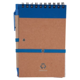 Bloc de notas Eco2 con bolígrafo - Azul