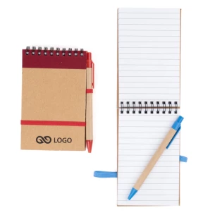 Bloc de notas Eco2 con bolígrafo - Azul