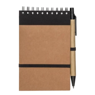 Bloc de notas Eco2 con bolígrafo - Negro