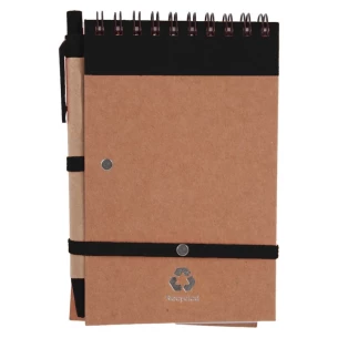 Bloc de notas Eco2 con bolígrafo - Negro