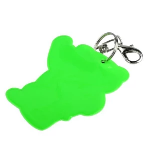 Llavero osito reflectante - Verde