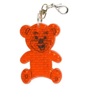 Llavero oso de plástico reflectante - Naranja