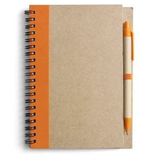 Bloc de notas Eco3 con bolígrafo - Naranja