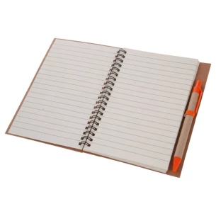 Bloc de notas Eco3 con bolígrafo - Naranja