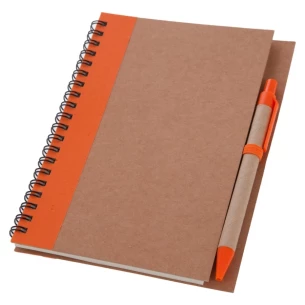 Bloc de notas Eco3 con bolígrafo - Naranja