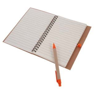 Bloc de notas Eco3 con bolígrafo - Naranja